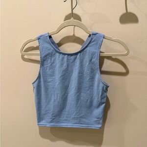 ALO Yoga Crossback Crop Top in Blue